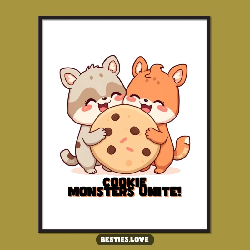 Funny Free Printable Wall Art: Animal Pals Cookie Buddies - Downloadable Home Decor!