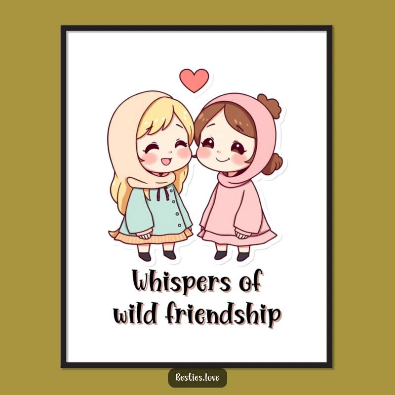 Funny Free Printable Wall Art: BFF Secrets - Cute Downloadable Decor Gift!
