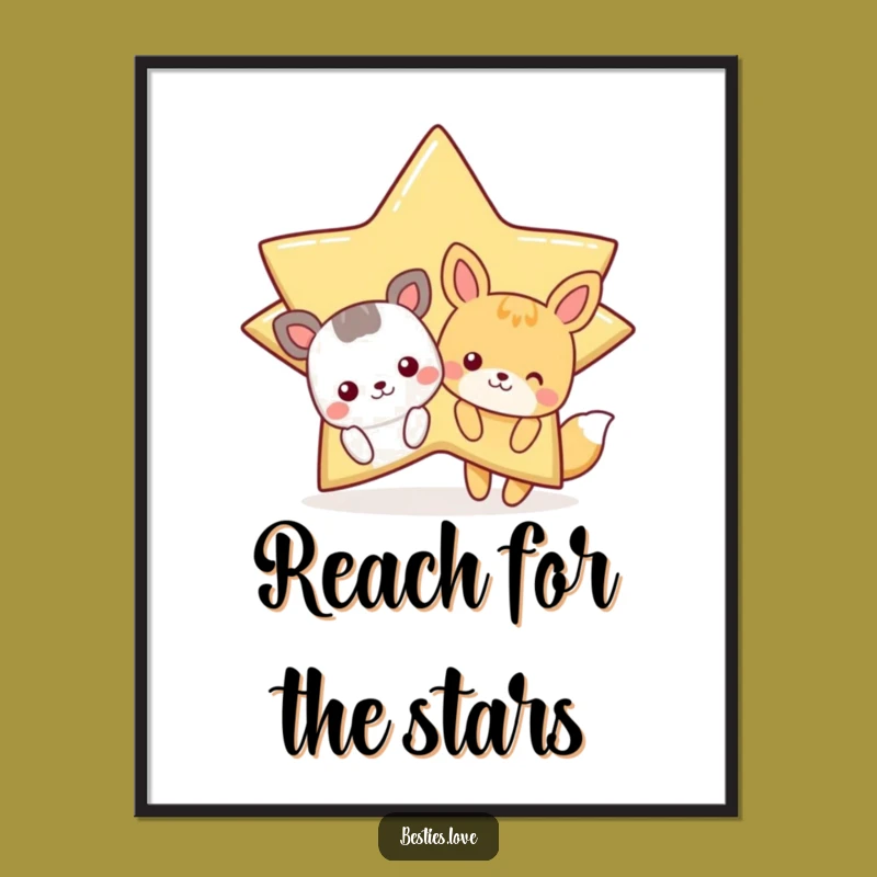 Free Printable Star Animals Wall Art - Winking Star Downloadable Art