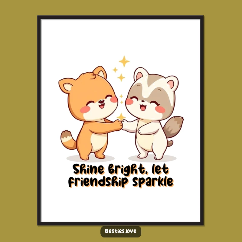 Free Printable Silly Handshake Animal Art - Funny Downloadable Decor