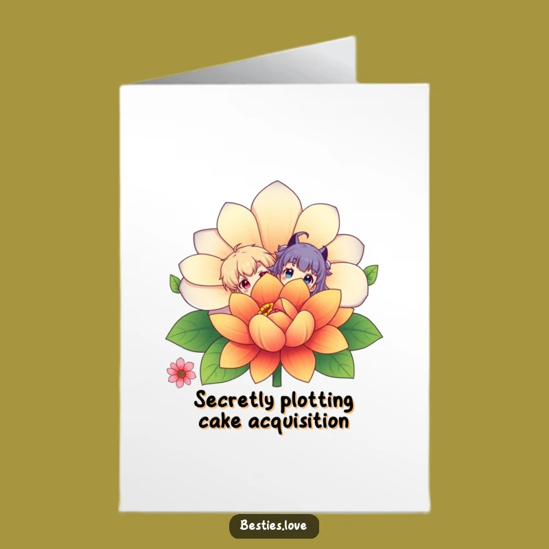 Free Printable Birthday Card: Funny Flower Peekers - Hilarious Downloadable Gift!