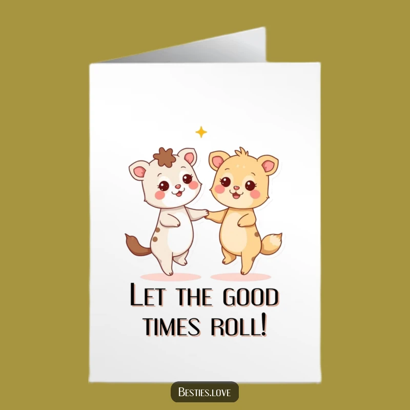 Free Printable Birthday Card: Starry-Eyed Dancers - Fun Downloadable Gift!