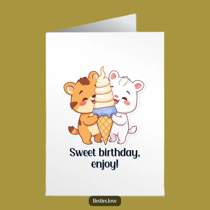Free Printable Ice Cream Birthday Card - Sweet & Funny Downloadable Gift