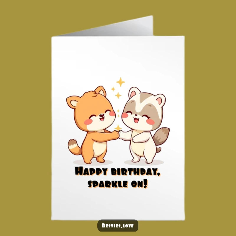 Free Printable Silly Handshake Birthday Card - Funny Animal Downloadable