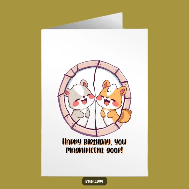 Funny Free Printable Birthday Card: Silly Face Friends - Hilarious Downloadable Gift Card