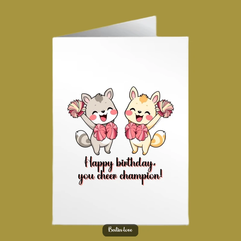 Joyful Free Printable Birthday Card: Cheering Friends - Energetic Downloadable Gift