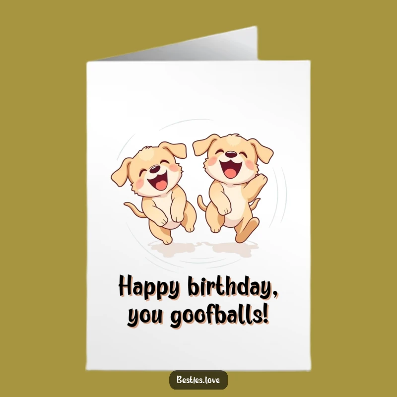 Free Printable Puppy Tail Chase Birthday Card - Hilarious Downloadable