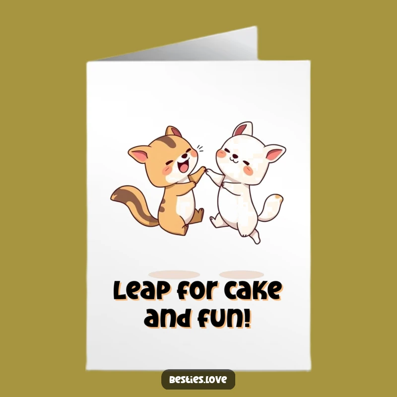 Free Printable Leapfrog Birthday Card: Funny Animal Downloadable Gift for Kids