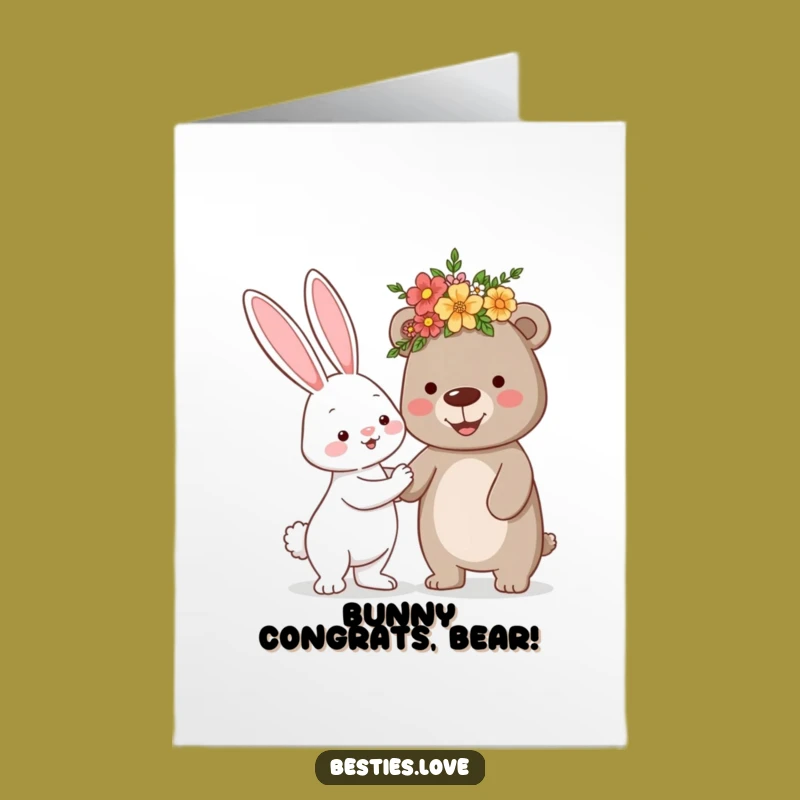 Free Printable Bunny Bear Congratulations Card - Funny & Sweet Downloadable