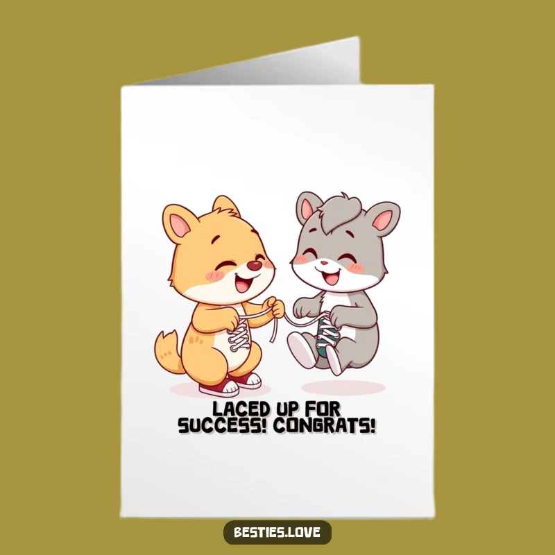 Free Printable Congrats Card: Helpful Animal Friends - Supportive Downloadable Gift!