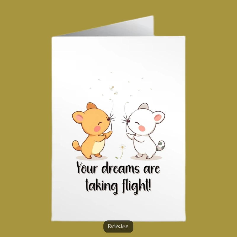 Free Printable Congrats Card: Wishes Take Flight Downloadable