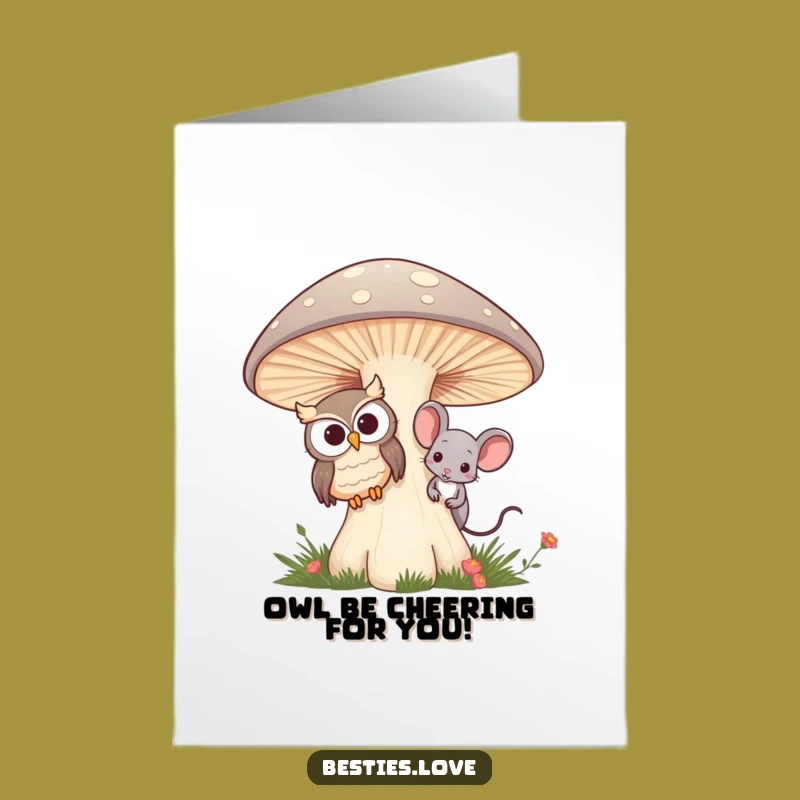 Free Printable Congrats Card: Owl & Mouse Friends - Celebrate with Humor!