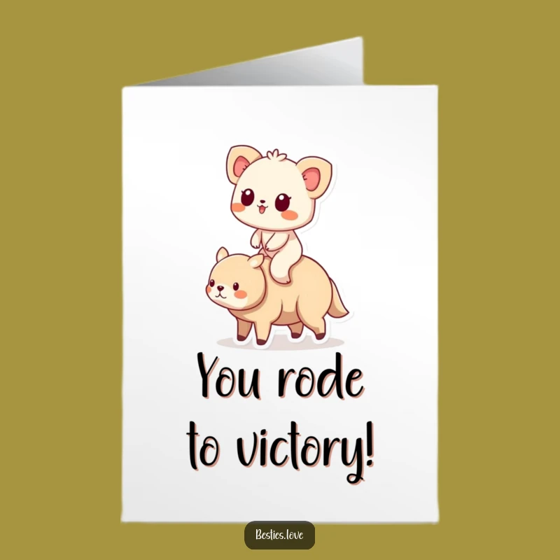 Free Printable Congrats Card: Supportive Friends Ride Downloadable