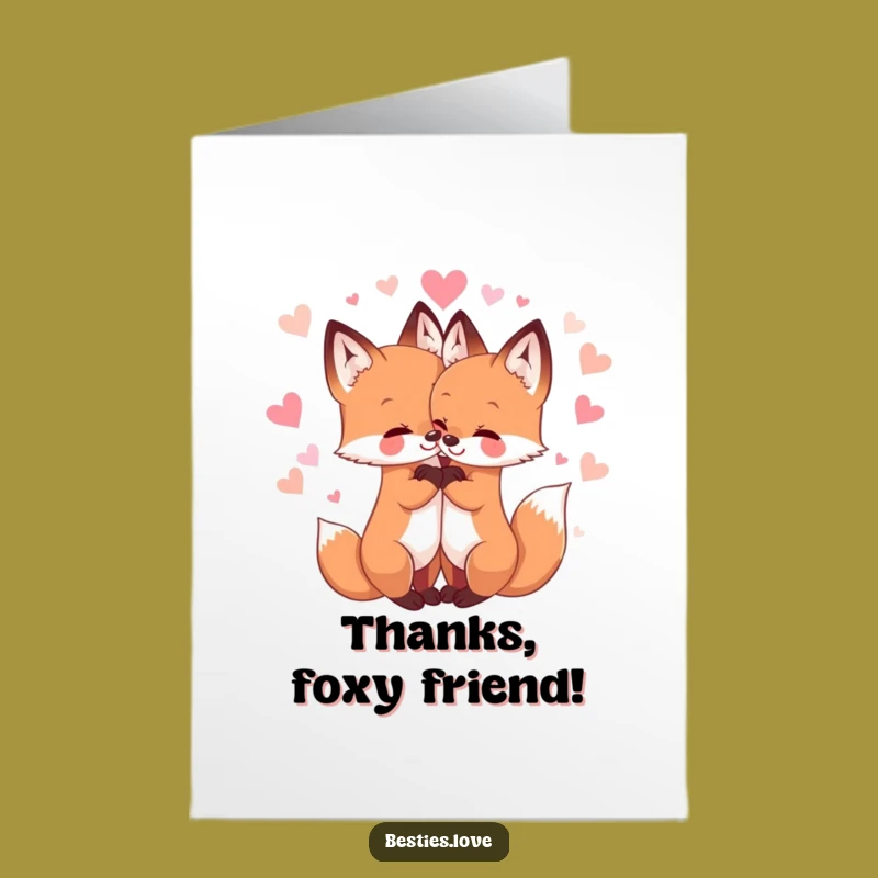 Free Printable Fox Thank You Card - Sweet & Funny Downloadable