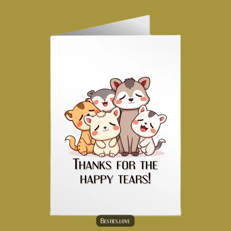 Free Printable Laughing Animals Thank You Card - Humorous Downloadable