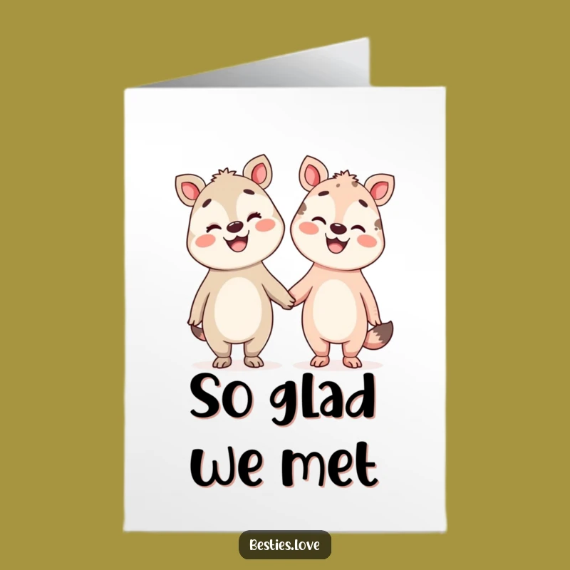 Free Printable Silly Animals Thank You Card - Grinning Friends Downloadable DIY Gift