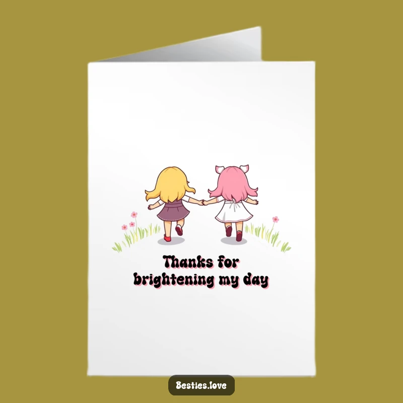 Free Printable Thank You Card: Friends Rainbow Skip - Hilarious Thank You Downloadable Gift!