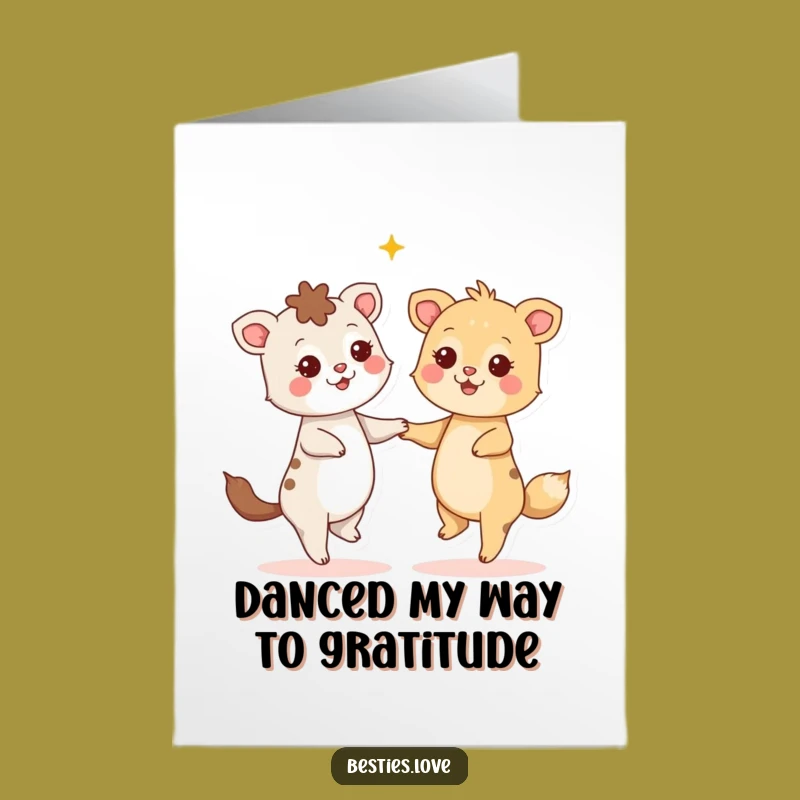 Free Printable Thank You Card: Starry-Eyed Dancers - Grateful Downloadable Gift!