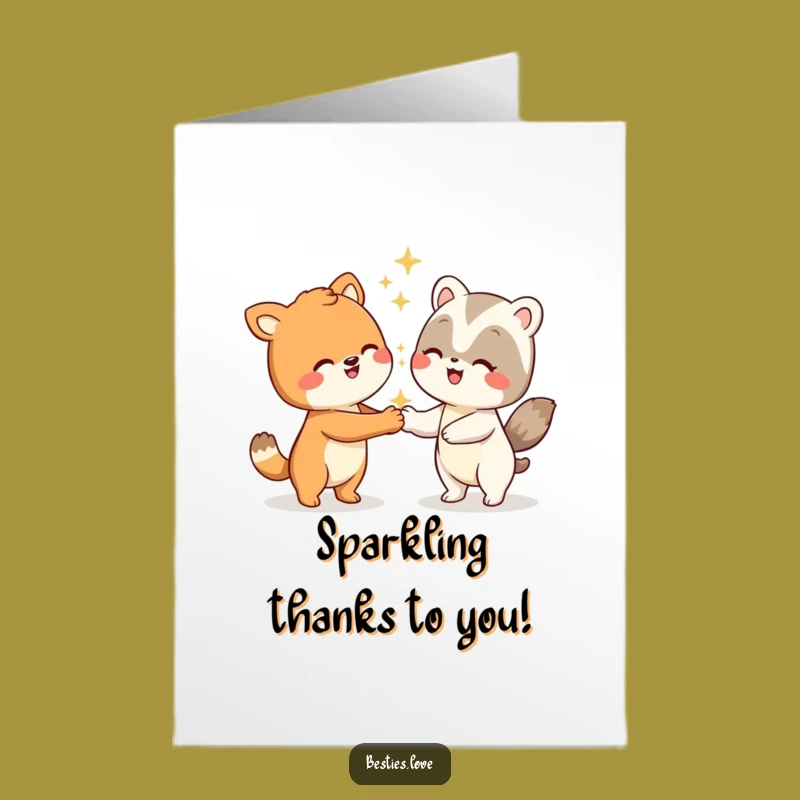 Free Printable Silly Handshake Thank You Card - Humorous Downloadable