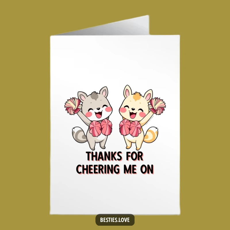 Thankful Free Printable Thank You Card: Cheering Pals - Heartfelt Downloadable Gift