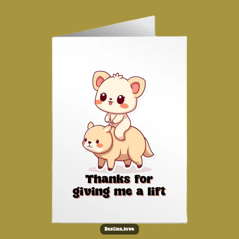 Free Printable Thank You Card: Gratitude Ride Downloadable