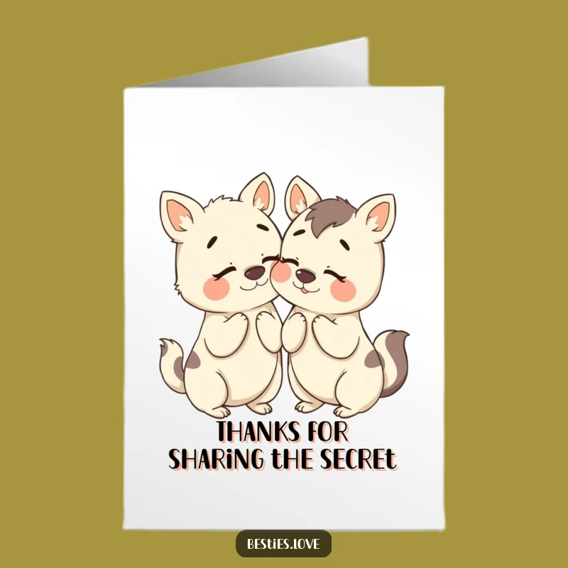 Quirky Free Printable Thank You Card: Secret Whispers - Amusing Downloadable Gift