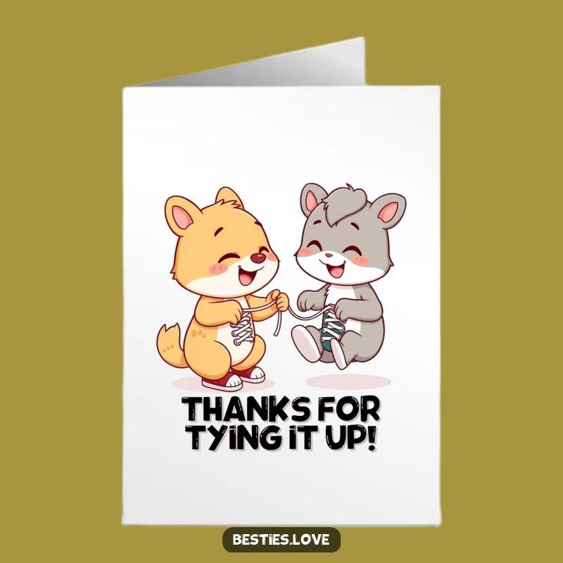 Free Printable Thank You Card: Helpful Animal - Grateful Downloadable Gift!