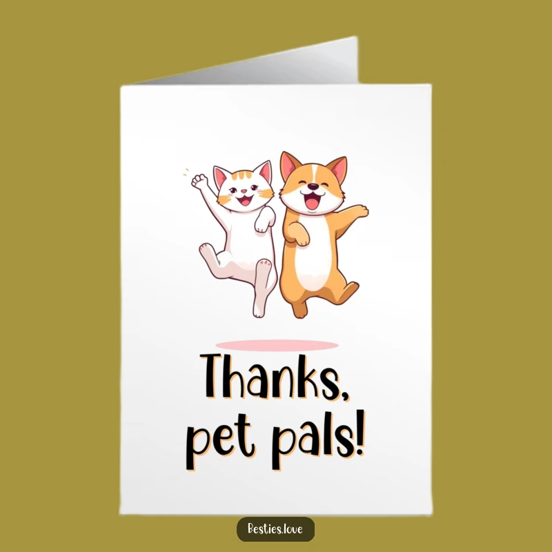 Free Printable Cat Dog Thank You Card - Fun & Funny Downloadable