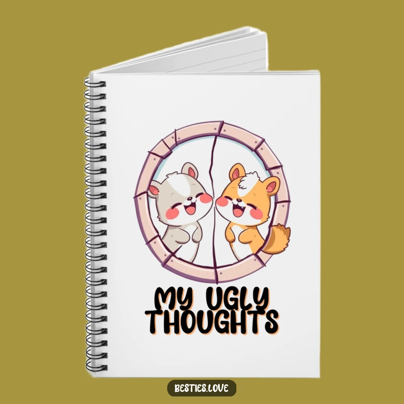 Funny Animal Friends Cracked Mirror Notebook: Capture Your Hilarious Thoughts