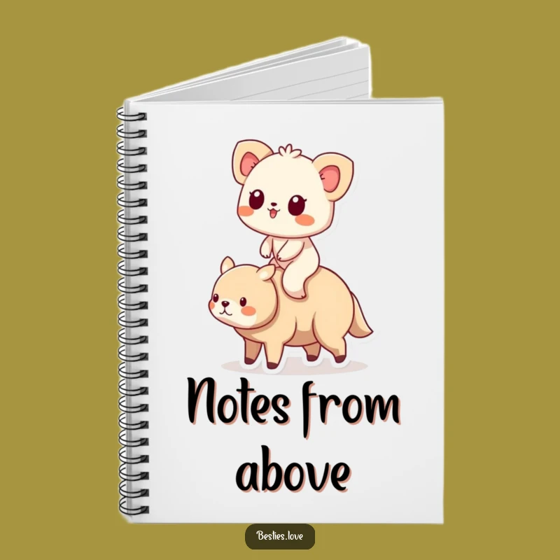 Funny Animal Friends Riding Notebook - Adorable Journal Gift