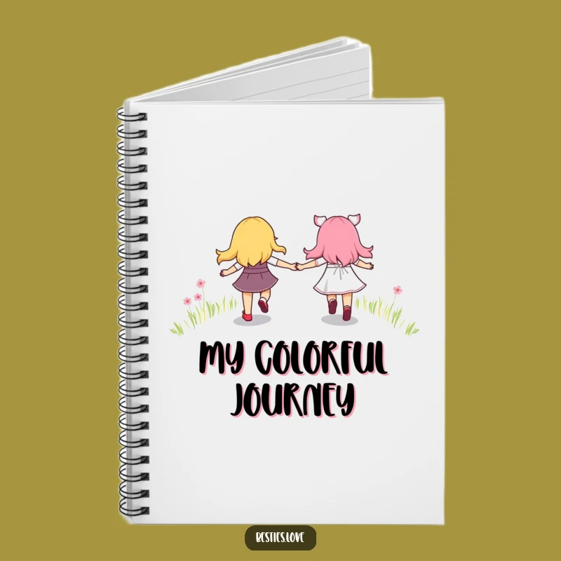 Funny Best Friends Rainbow Path Notebook: Creative Journey Journal