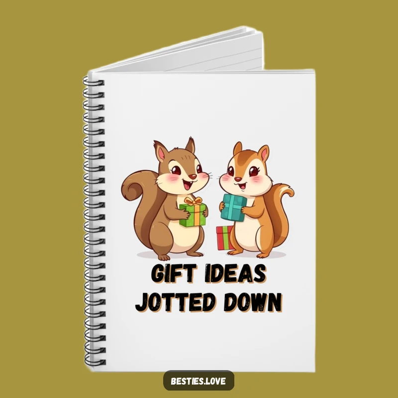 Funny Bestie Animals Notebook - Jot Down Ideas with Squirrel & Chipmunk Friends