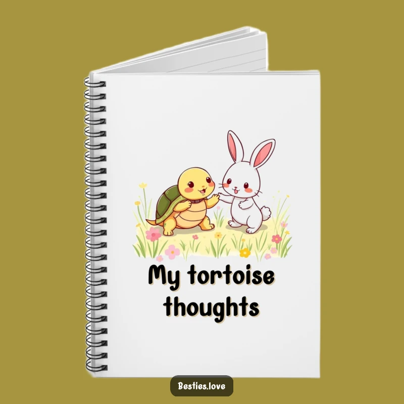 Funny Friendship Frolic Notebook: Jot Down Fun with Turtle & Rabbit, Perfect Funny Gift