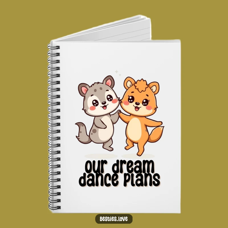 Funny Starry-Eyed Animal Dance Notebook - Joyful Journal Gift