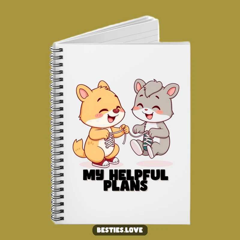 Funny Helpful Animal Notebook: Jot Down Ideas with Hilarious Kindness