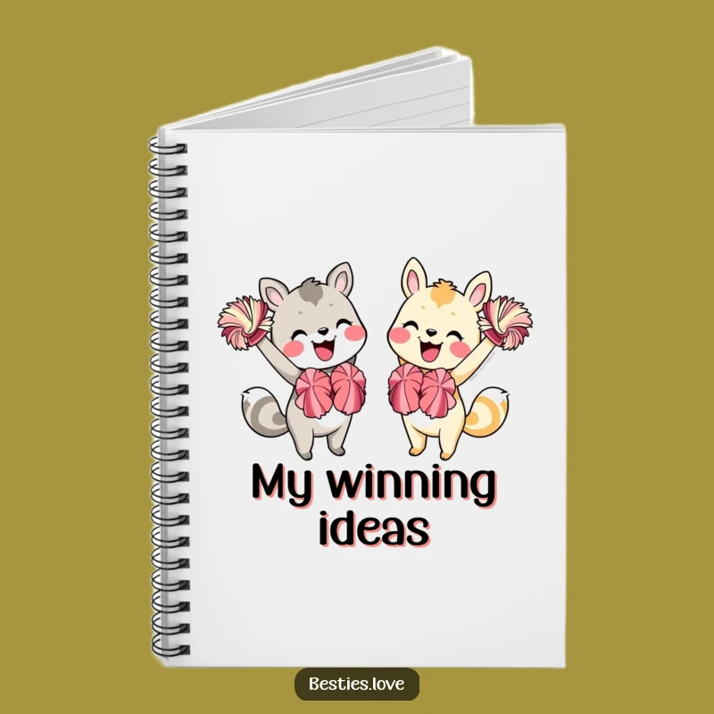 Funny Animal Friends Cheering Notebook: Jot Down Your Motivational Ideas