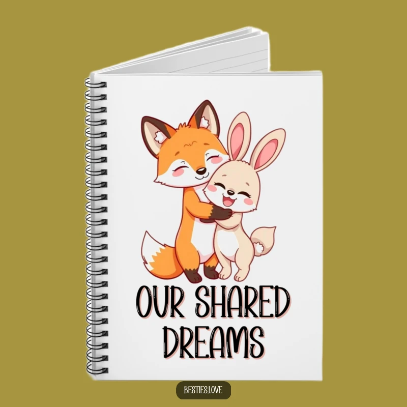 Funny Fox and Bunny Notebook: Share Secrets and Ideas