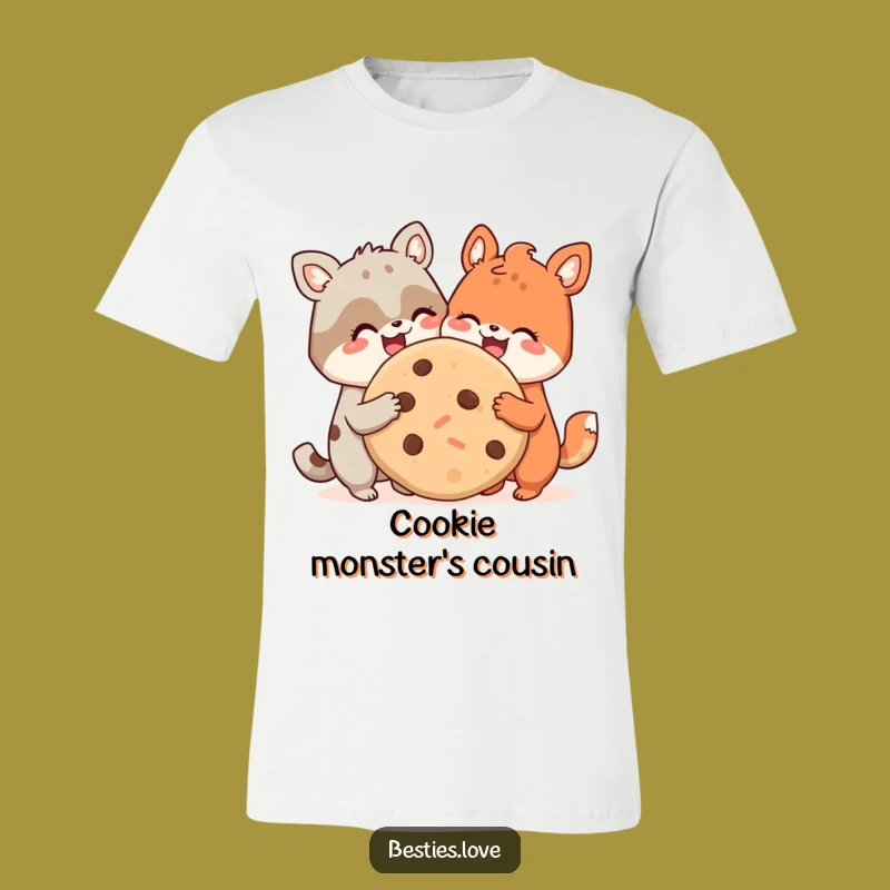 Funny Animal Pals Cookie Sharing T-Shirt: A Hilarious Top for Your Bestie