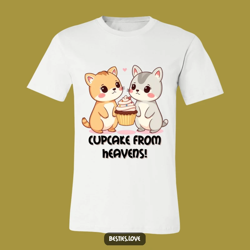 Funny Surprised Animals Cupcake T-Shirt - Adorable Humor Gift