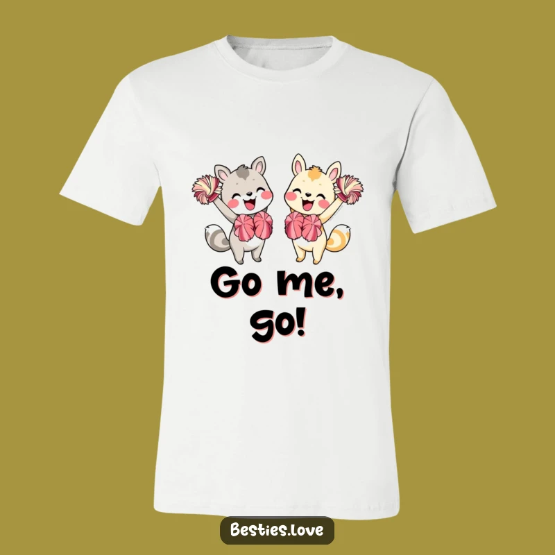 Funny Animal Friends Cheering Squad Tee: Wear Your Hilarious Enthusiasm