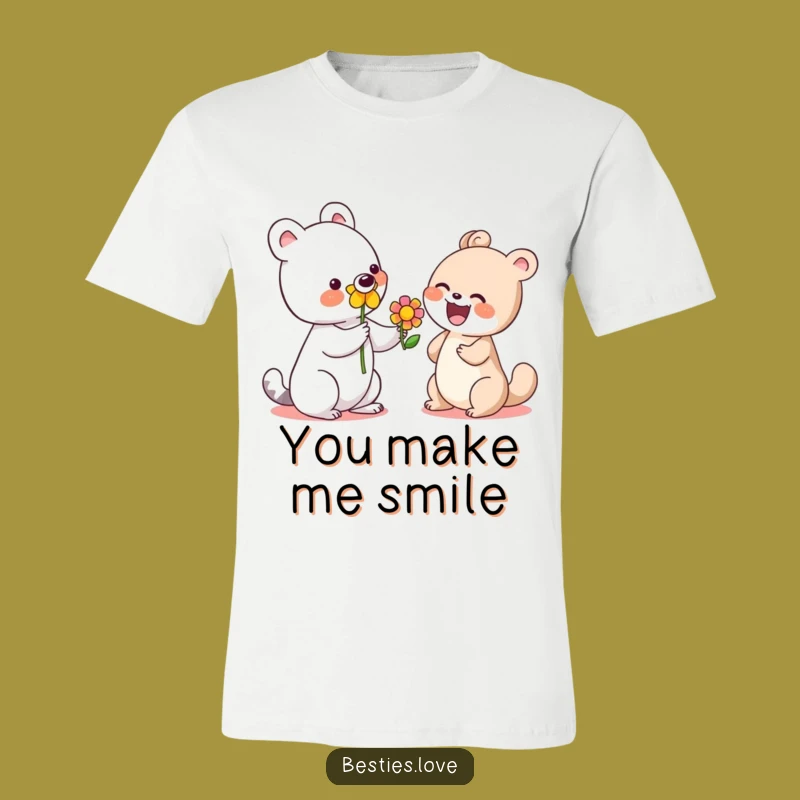 Funny Flower Gifting Animal T-Shirt: Spread Joyful Moments