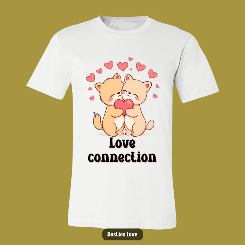 Funny Hugging Animals T-Shirt: Cute Love Tee, Blissful Design