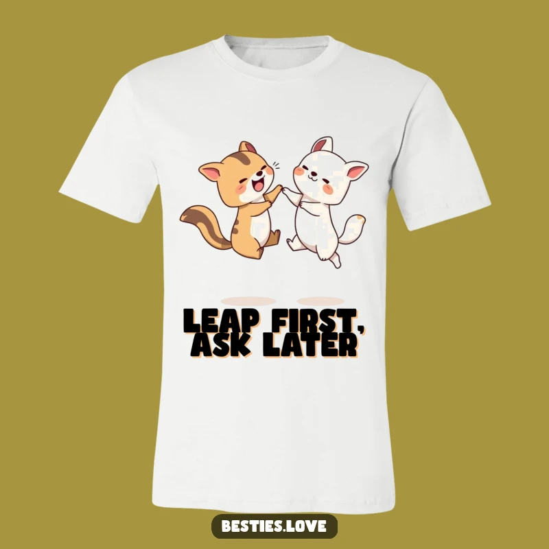 Funny Leapfrog Animals T-Shirt - Joyful Playful Friend Gift