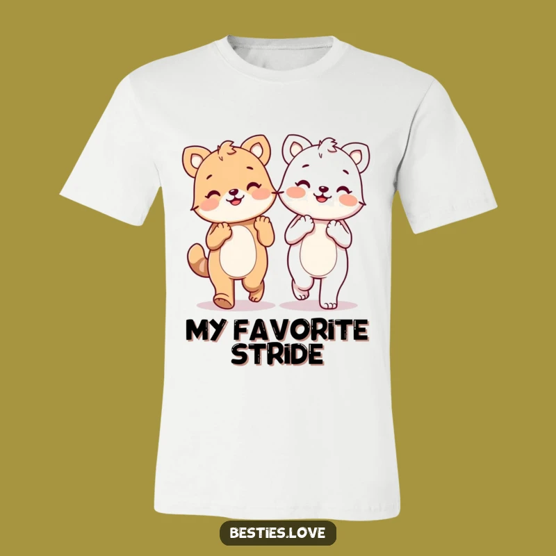 Funny Kawaii Friendship Paws T-Shirt, Adorable Joyful Tee