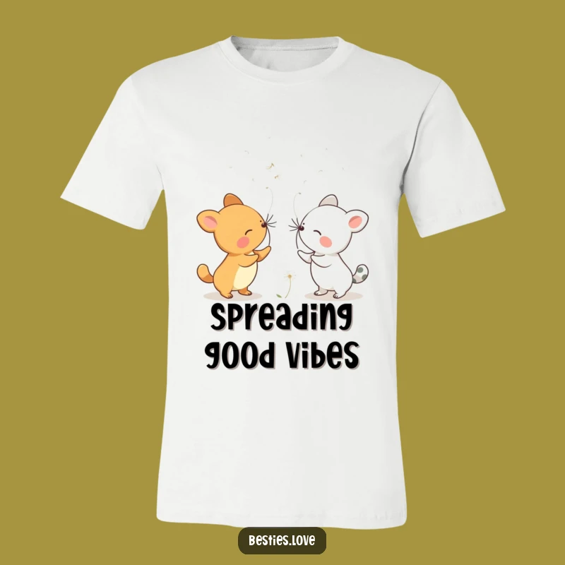 Funny Dandelion Wishes Animals T-Shirt - Magical Friendship Gift