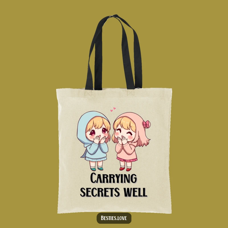 Funny Secret Sharing Friends Tote Bag - Humorous Accessory Gift