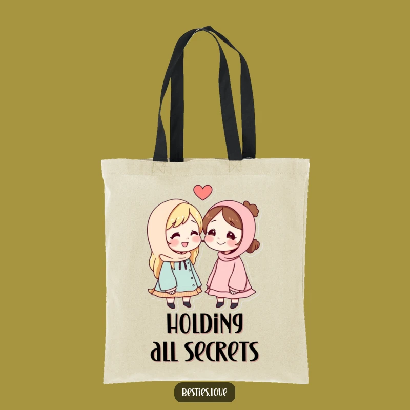 Funny Best Friends Secret Message Tote Bag: Carry Your Secrets Gift