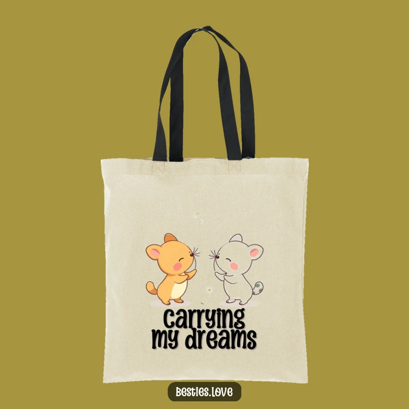 Funny Dandelion Wishes Animals Tote Bag - Whimsical Accessory Gift
