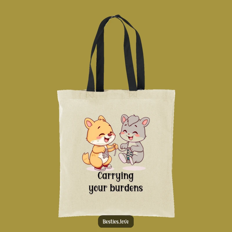 Funny Helpful Animal Tote Bag: Carry Your Kindness and Hilariousness