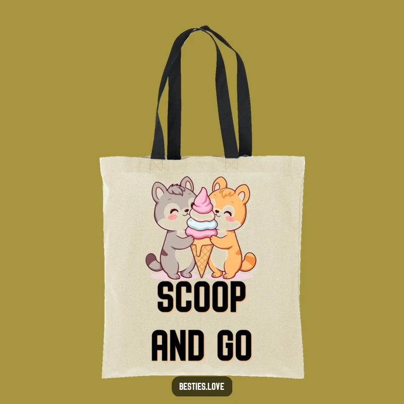 Funny Kawaii Ice Cream Tote Bag, Durable Sweet Gift